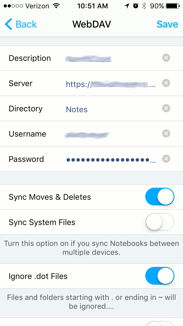 Screenshot of Notebooks app sync popup